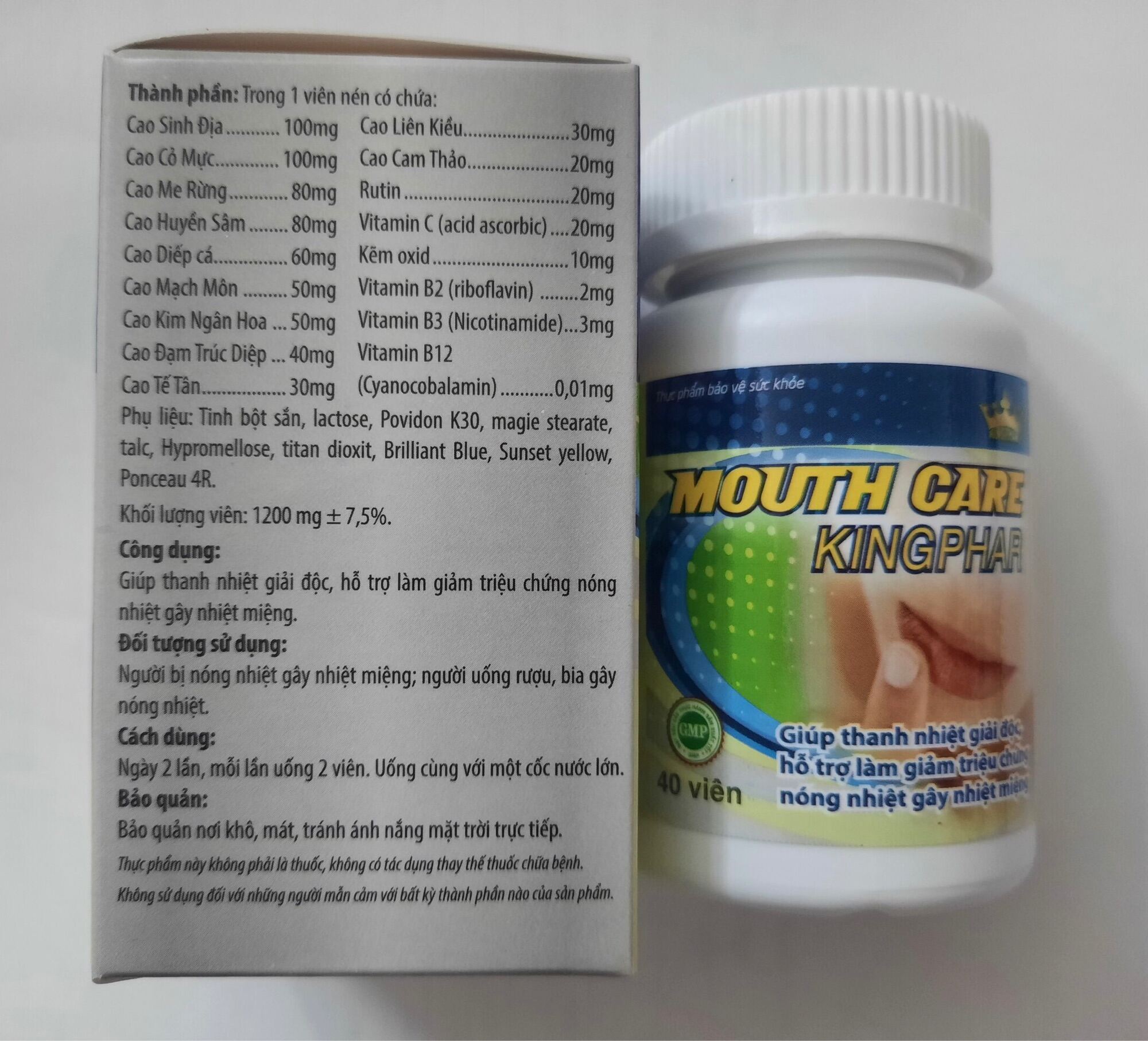 Thực phẩm bảo vệ sức khỏe:  MOUTH CARE  KINGPHAR